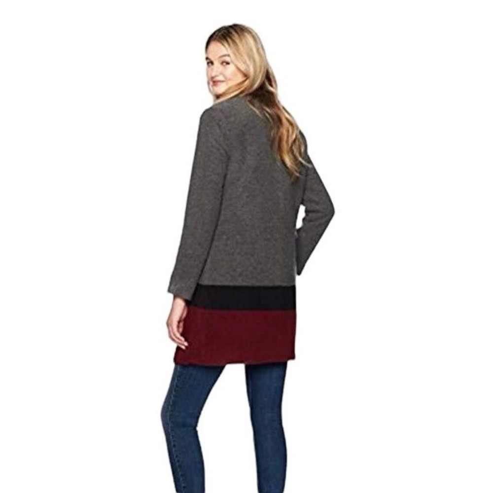 Cupcakes and Cashmere Ansell Womens Wool Blend Coat Size XS Gray Full Zip NWOT - Picture 2 of 12